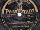 78-PRE-WAR BLUEGRASS-HARKREADER & MOORE-GAMBLER'S DYING WORDS on PARAMOUNT-RARE
