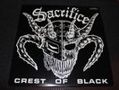 SACRIFICE Crest of Black LP w/sticker  ORG OOP Metalucifer Sabbat Sabbrabells