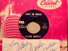 SIGNED WANDA JACKSON NM Right or Wrong / Funnel of Love AUTOGRAPH Capitol 4553