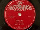 Willy & Ruth: Love Me E++/E++ 78 rpm Leiber+Stoller Elvis Rare Variation *HEAR*