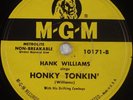 HANK WILLIAMS: Honky Tonkin MGM Rockabilly Country 78 V+ HEAR