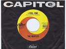 Beatles 45 I Feel Fine / She's A Woman 1964 VG+ BB #1 Rare Canada Capitol 5327