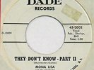 MONA LISA They Don’t Know DADE 45 northern soul funk VG++ new breed 7”