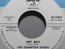 Crampton Sisters 45 Hey Boy b/w Baby Baby Northern Soul Demo WLP 45-10853