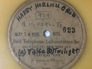 Bell Telephone Laboratories - Test Transcription Records dated 1935 - 33-1/3