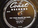 78 RPM Wini Beatty COAST 8045 Put Your Brakes On Papa BLUES  *