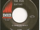 FIVE SATINS  doo-wop 45  Candlelight / The Time - NM