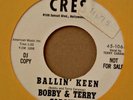 Rockabilly 45-Bobby & Terry Caraway-Ballin' Keen-Crest-PROMO-NICE