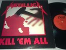 METALLICA kill em all LP 1983 BERNETT REC / FRENCH PRESS / red labels