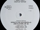 Brahms: Cello Sonatas - Ludwig Hoelscher **BASF / MPS W/Label Promo Stereo LP**