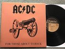 ACDC - FOR THOSE ABOUT TO ROCK - ATLANTIC K50851 - LP EMBOSSED SLEEVE
