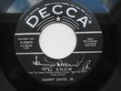 SIGNED SAMMY DAVIS JR. 45 Record- I'LL KNOW / ADELAIDE on Decca