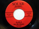 DEL-LOURDS 45 Gloria / All Alone SOLAR Doo WOP c2340
