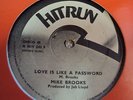 MIKE BROOKS - Love Is Like A Password Rare DUB REGGAE Jah Lloyd UK HIT RUN 12