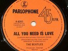 THE BEATLES:All You Need Is Love.RARE Aussie/OZ ORANGE Parlophone variant - MINT