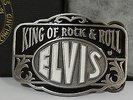 ELVIS : ELVIS PRESLEY BELT BUCKLE - KING OF ROCK & ROLL (TK)