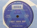 Rolling Stones - I Don’t Know Why RARE AUSSIE A-LABEL 1975 45