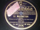 78 TOURS / RPM - DAMIA - La malédiction / Personne   - Columbia