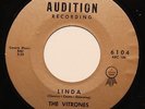 The VITRONES - Linda/London Fog, Rare Garage Fuzz Psyche Surf Rock Audition 1965