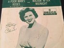 PATSY CLINE DECCA EARLY PICTURE SLEEVE AND 45 WALKIN' AFTER MIDNIGHT /A POOR MAN