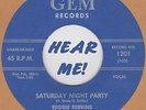 ROCKABILLY MARIANO REPRO: REGGIE PERKINS-Saturday Night Party/Pretty Kitty GEM