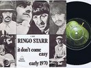 RINGO STARR It Don't Come Easy Danish 45PS 1971 Beatles Apple