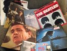 9 Vinyl LP Record/CD Lot, Beatles, John Lennon, Johnny Cash, Simon & Garfunkel