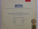 Pierre Fournier Bach Suites For Cello Solo No. 3 & 4 Archiv Red Stereo LP VG/VG+