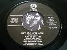 PATTI SMITH FIRST SINGLE, ‘HEY JOE(VERSION) PISS FACTORY’ MER RECORD LABEL 45.