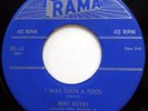 BERT KEYES 45 I Was Such A Fool / At Home VG++ Doo Wop STAMPED MATRIX Orig e7837