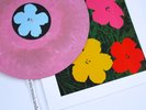ANDY WARHOL ART COVER FLOWERS LP PINK MARBLE VINYL LIMITED 150 MINT