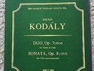 Zoltan Kodaly Duo Opus 7 Sonata Opus 8 Barclay-Crocker Musical Heritage Society