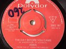 ABBA the day before you came RARE PRESSING KENYA 45 Polydor