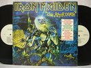 IRON MAIDEN LIVE AFTER DEATH SINGLE COVER & DIFF WHITE LABEL 2LP