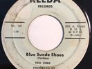 * TED DIRK Blue Suede Shoes/Wedding Bells  ROCKABILLY Reeba 45 HEAR