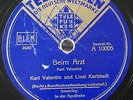 kleinkunst: Karl VALENTIN & Liesl KARLSTADT - Telefunken A 10005