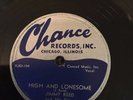 78 RPM  Jimmy Reed CHANCE 1142 High and Lonesome BLUES