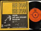 BOB DYLAN One Of Us Must Know Denmark 1966 45 + PS  & Nice