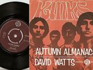 THE KINKS ALMANAC & DAVID WATTS NORWAY 45+PS 1967 MOD FREAKBEAT THE JAM WELLER