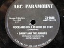 JUKEBOX 78 RPM  ROCK-N-ROLL IS HERE TO STAY, DANNY AND THE JUNIORS
