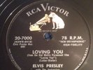 RCA Victor 78 RPM Elvis Presley 20-7000 Loving You / Teddy Bear E