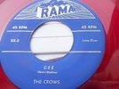 THE CROWS 45 Gee b/w I Love You So DOO WOP on Rama VG++ cond. RED VINYL cc1354