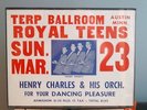 1950's Original Concert Event Poster - The Royal Teens - Doo Wop