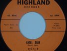 ROSIE & ORIGINALS: Angel Baby / Give Me Love HIGHLAND Orig NM- Doo Wop 45 Hear
