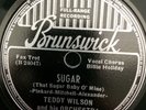 Bruns 8319 Teddy Wiolson w BILLIE HOLIDAY Sugar 1939 Benny Carter 78 rpm E+