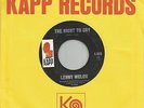 LENNY WELCH - THE RIGHT TO CRY - KAPP