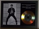 ELVIS PRESLEY 'JAILHOUSE ROCK' SIGNED GOLD PRESENTATION PHOTO/DISC