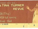 Ike & Tina Turner Revue  Festival Hall Osaka 26/9/74 Japan Used Ticket