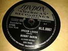 BOBBY DARIN : DREAM LOVER / BULLMOOSE.  UK 78rpm (1958)