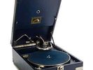 Portable Gramophone:  HMV 101L, No. 1010017535, with No.4 soundbox, in blue case